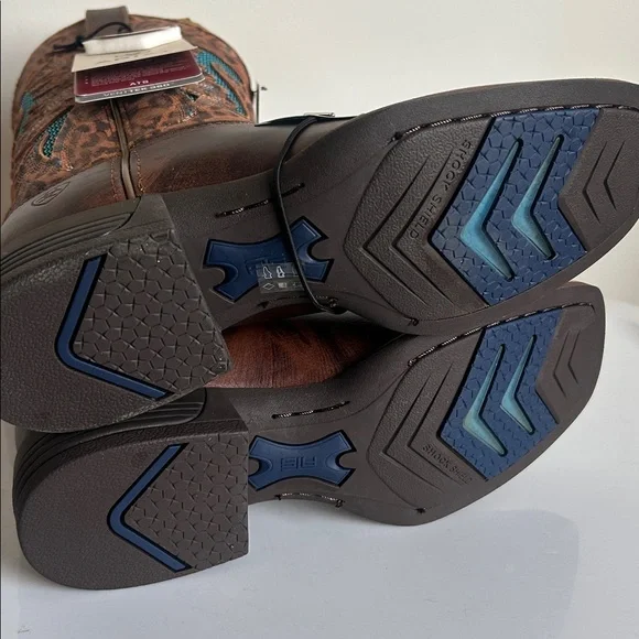 Ariat Women’s Pinto VentTEK 360 Western Wide Square Toe Brown Boots NWT in Box - Picture 8 of 11